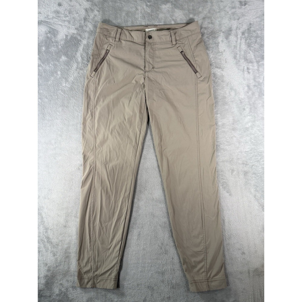 LL Bean Cresta Hiking Pants Womens 6 Tan Light Weight Nylon Blend Outdoor